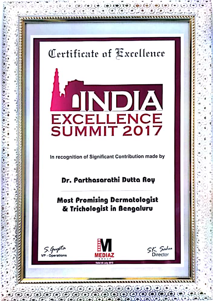 Most promising dermatologist trichologist in bangalore 2017